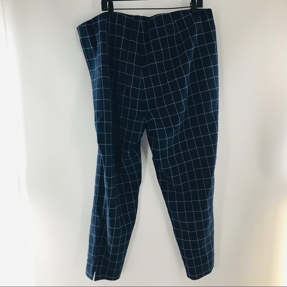 NWT J. Jill Essential Cotton Stretch Navy Plaid - Picture 8 of 10